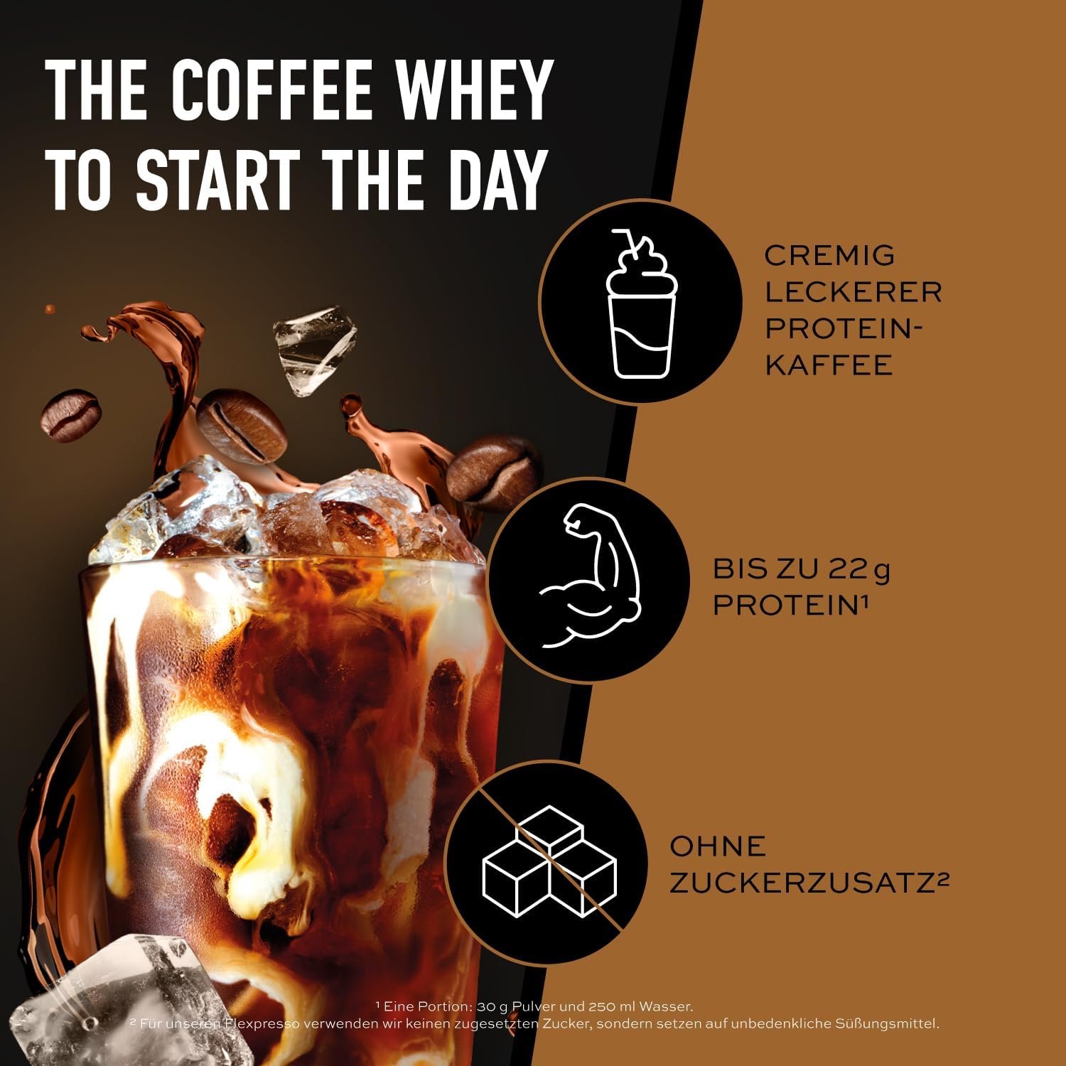 ESN Flexpresso Protein Coffee inkl. Gratis-Shaker – Kaffee, 2 x 908 g, cremiger Protein-Kaffee mit bis zu 22 g Eiweiß pro Portion, Made in Germany - Bild 4